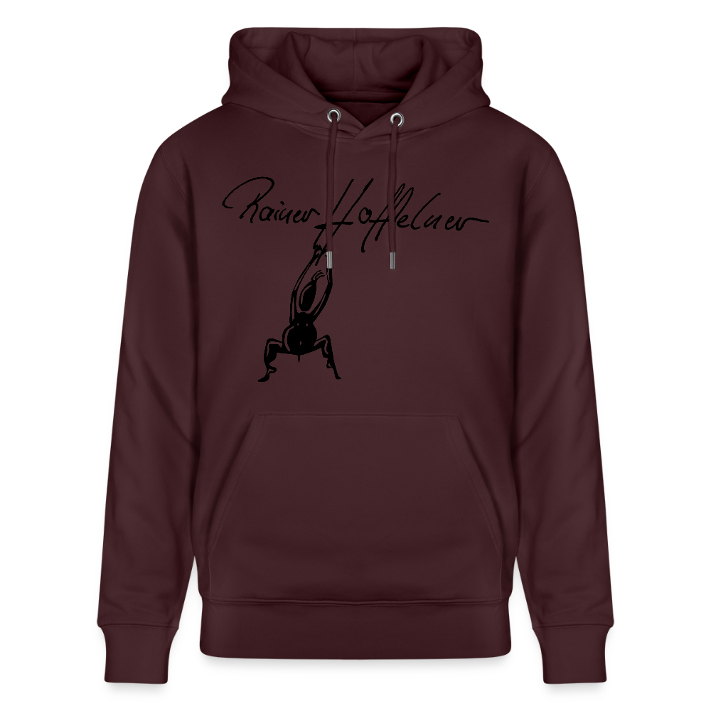 Unisex Bio-Hoodie mit TUSCHEMÄNNCHEN PRINT - Maroon