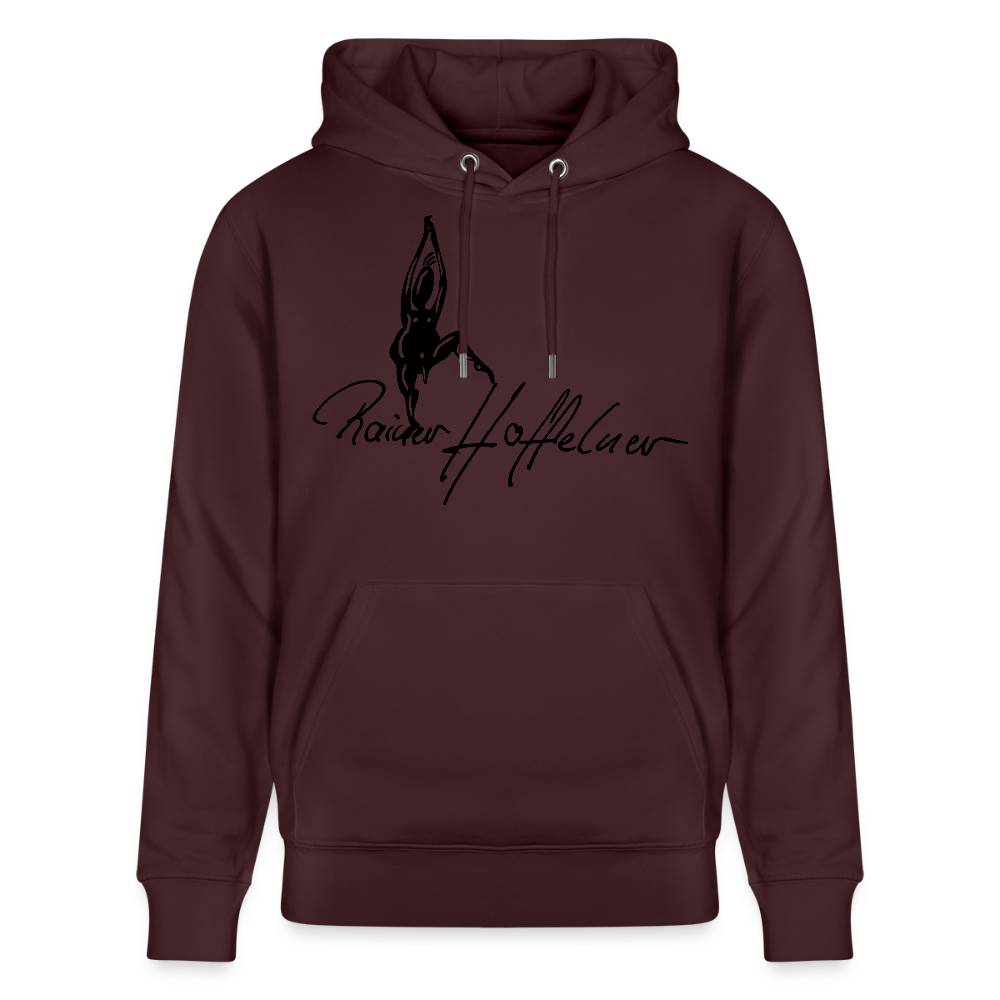 Unisex Bio-Hoodie mit TUSCHEMÄNNCHEN PRINT - Maroon