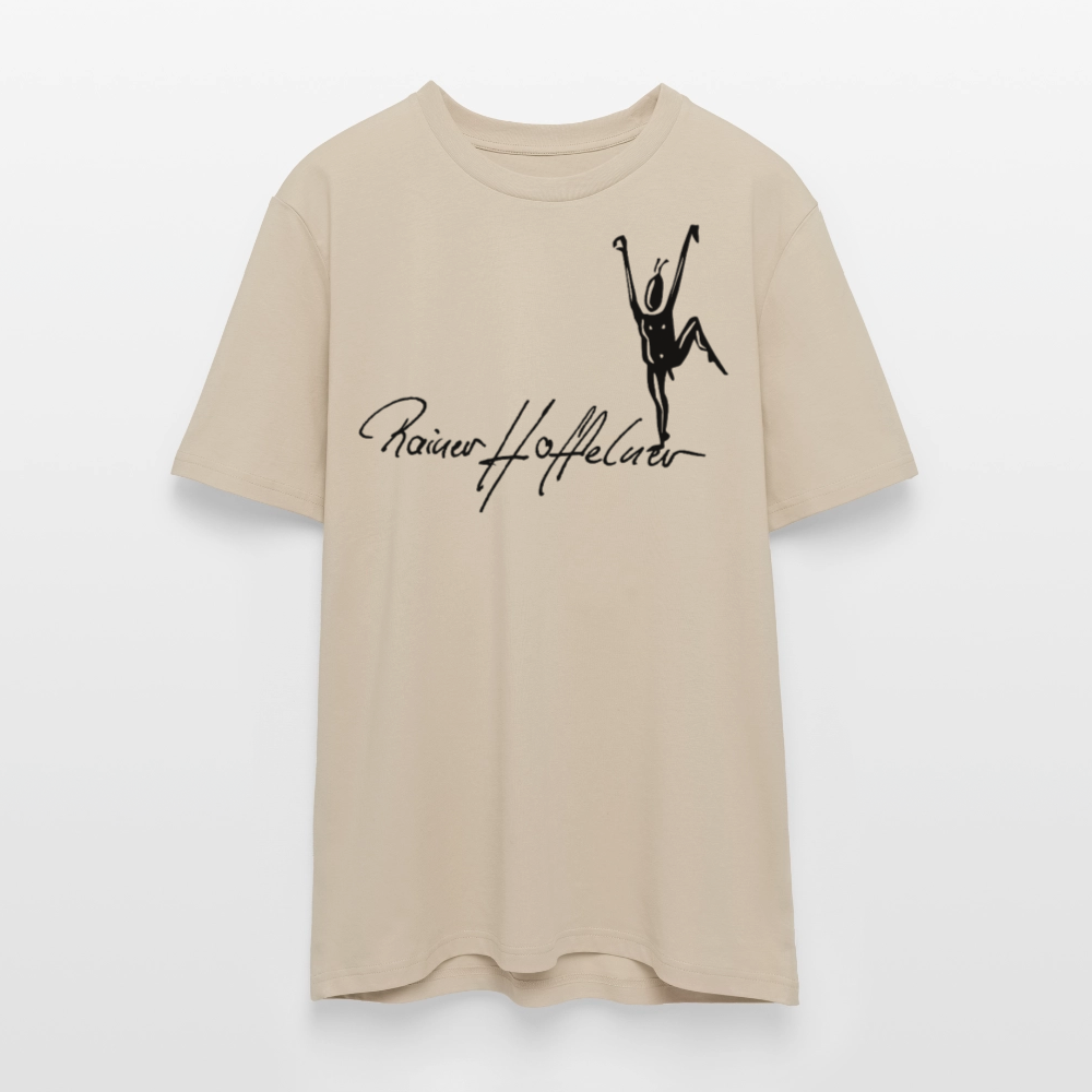 Unisex Bio-T-Shirt mit TUSCHEMÄNNCHEN PRINT - Beige