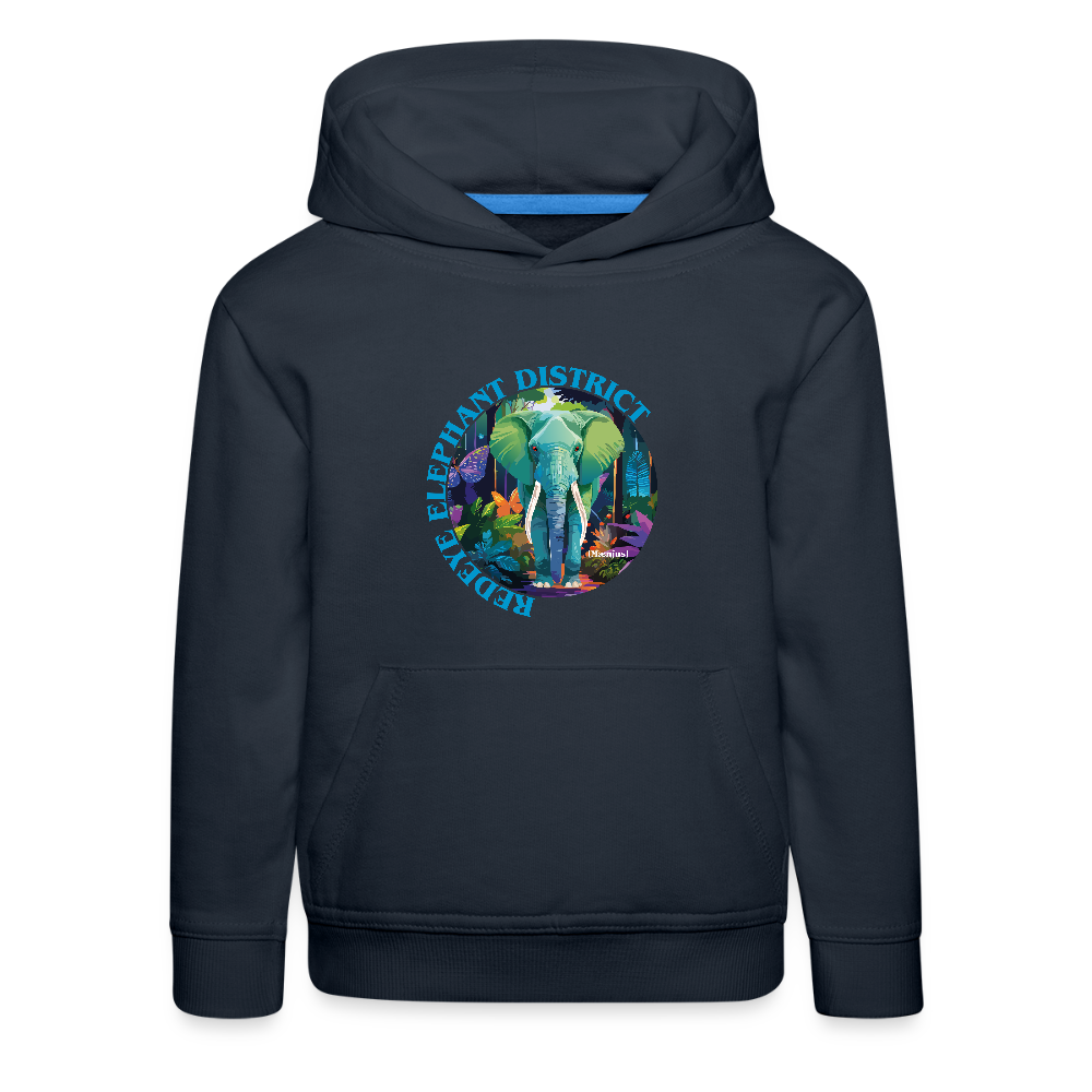 MNJS KIDS Premium Hoodie mit REDEYE ELEPHANT DISTRICT PRINT - Navy