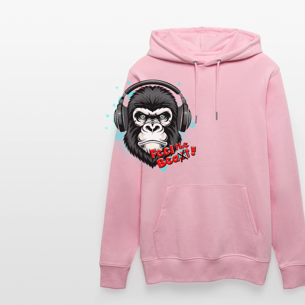 Unisex Hoodie mit FEEL THE BEA(S)T PRINT - Hellrosa