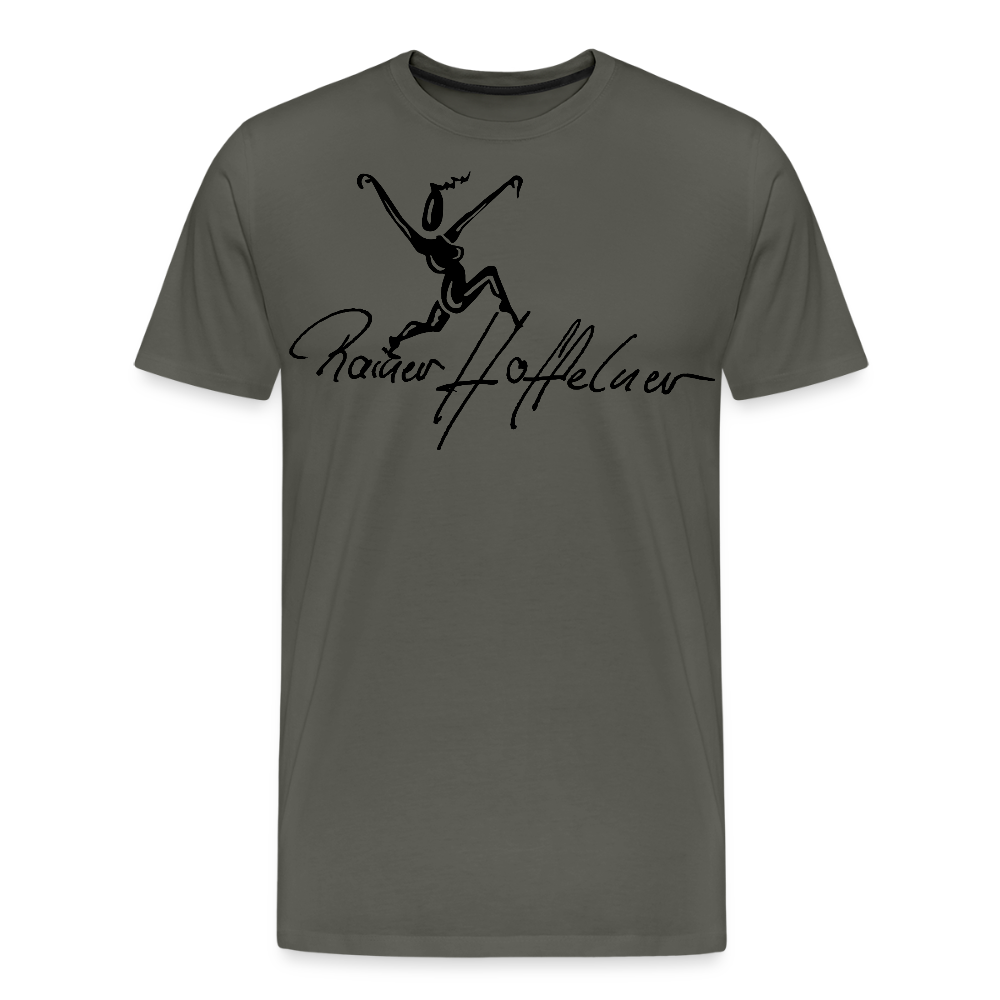 Männer Premium T-Shirt mit TUSCHEWEIBCHEN PRINT - Asphalt