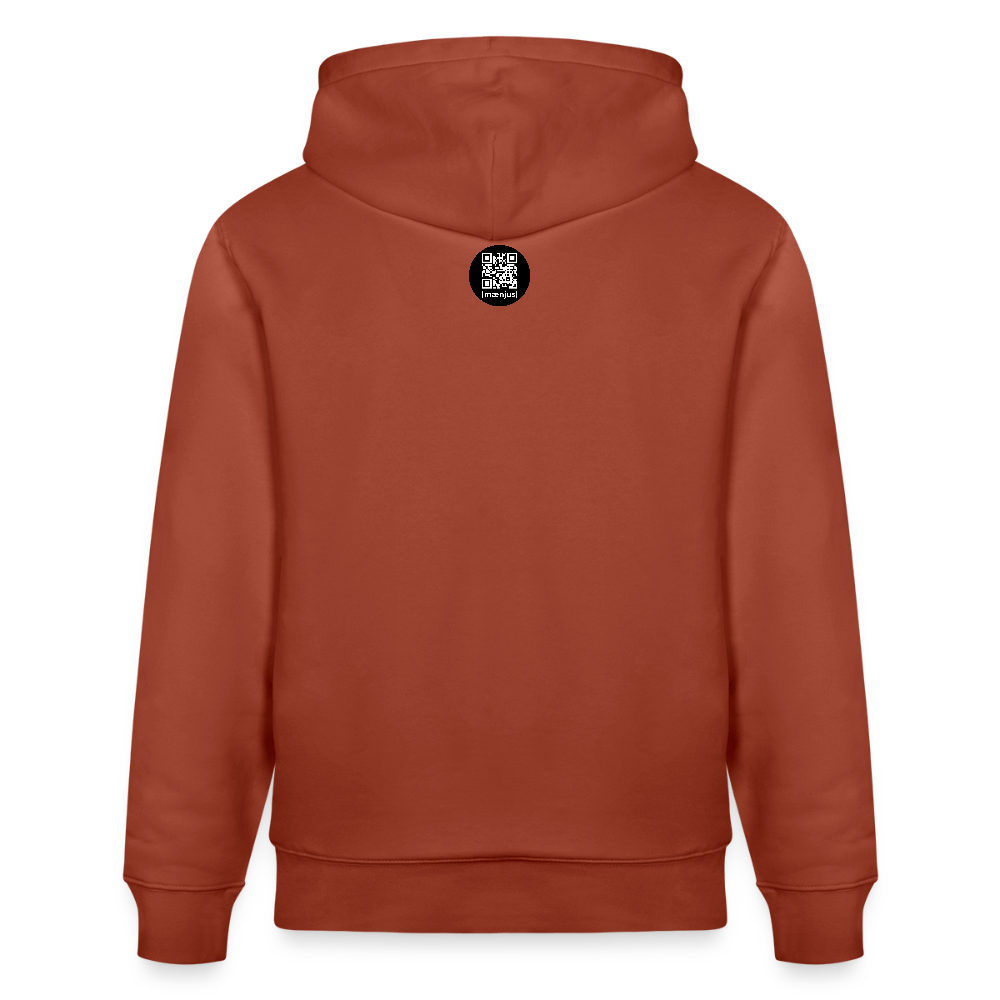 Unisex Bio-Hoodie mit MNJS CREW no limits PRINT - Terrakotta