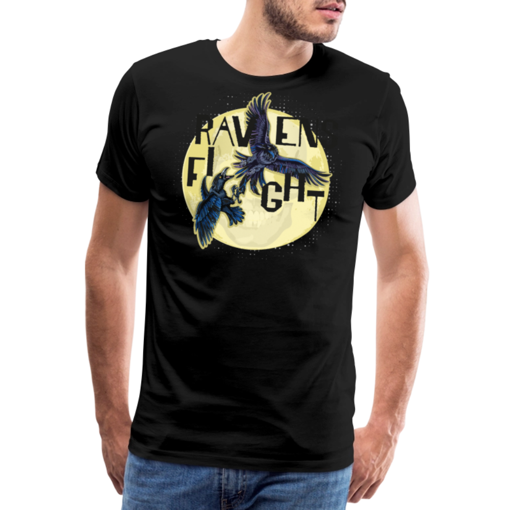 Männer Premium T-Shirt mit RAVENS FIGHT PRINT - Schwarz