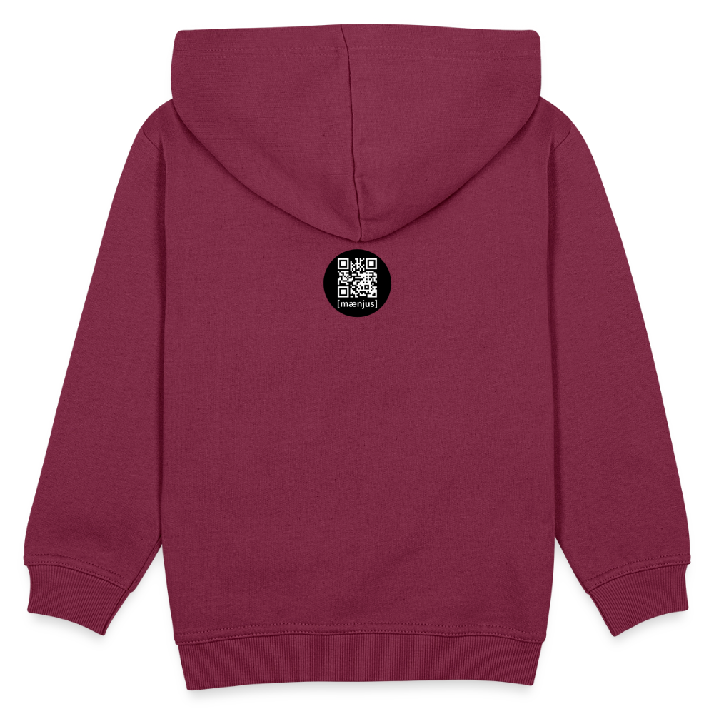 MNJS KIDS Premium Hoodie mit WELCOME TO THE JUNGLE PRINT - Bordeaux