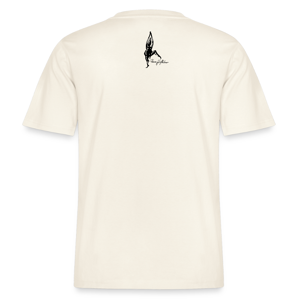 Relaxed Fit Unisex Bio-T-Shirt mit DYNAMIC FIELDS PRINT - Naturweiß