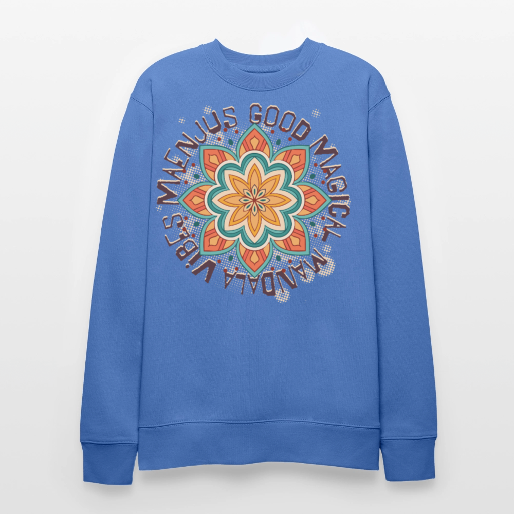 Unisex Bio-Sweatshirt mit MANDALA VIBES PRINT - Blau