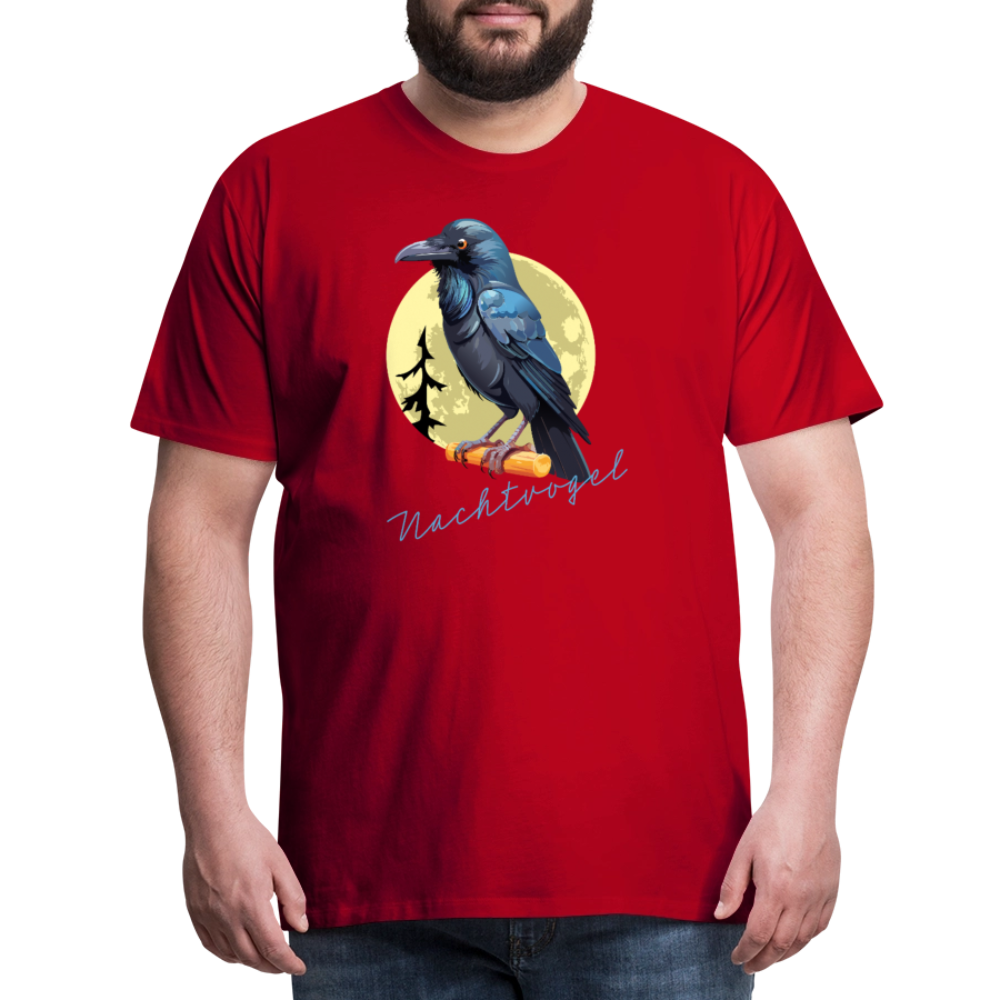 Männer Premium T-Shirt mit NACHTVOGEL PRINT - Rot
