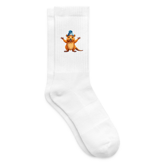 Tennissocken mit QUOKKA Print - Weiß