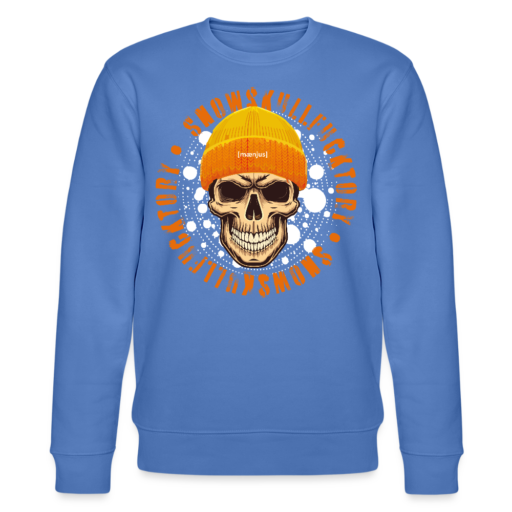 Unisex Bio-Sweatshirt mit SNOWSKULL FUCKTORY PRINT - Blau