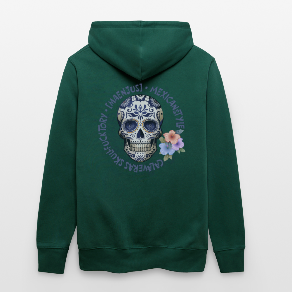 Unisex Hoodie mit MAENJUS MEXICANSTYLE PRINT Vorder- und Rückseite - Forest