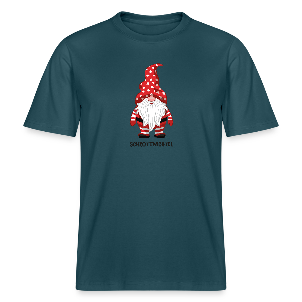 Unisex Bio-T-Shirt mit SCHROTTWICHTEL PRINT - Dunkles Petrol