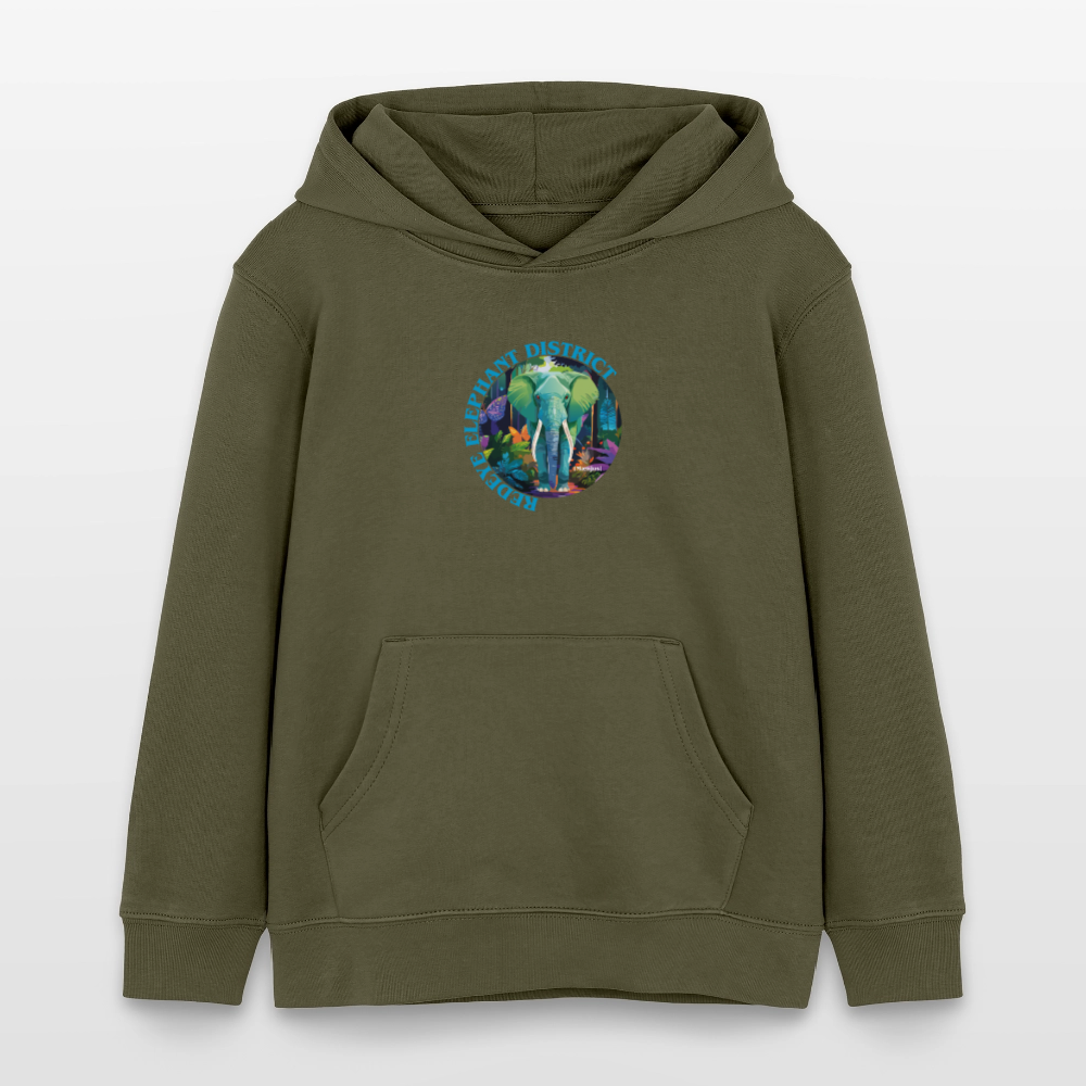 MNJS KIDS Bio-Hoodie mit REDEYE ELEPHANT DISTRICT PRINT - Khaki