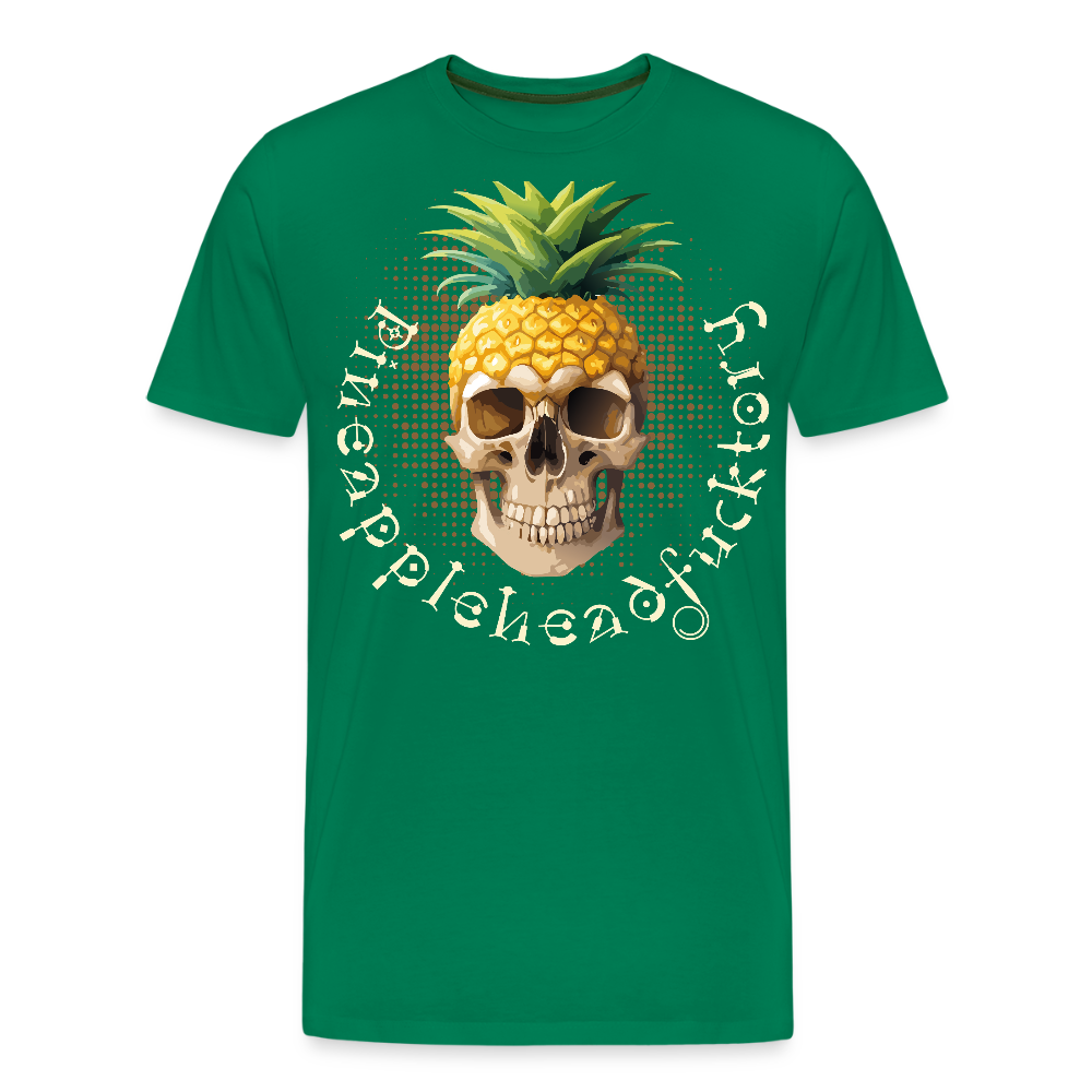Männer Premium T-Shirt mit PINEAPPLEHEAD SKULL PRINT - Kelly Green