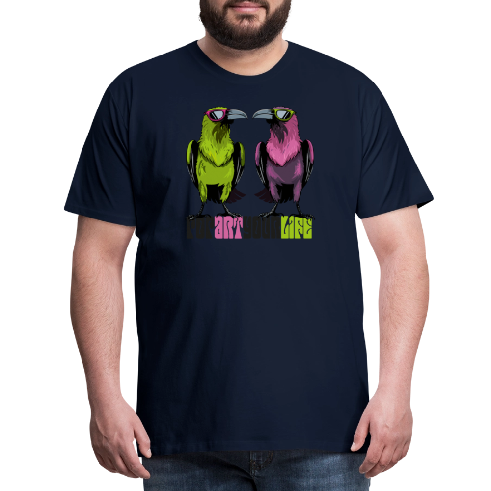 Männer Premium T-Shirt mit POPART YOUR LIFE PRINT - Navy