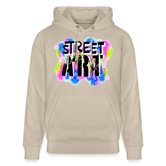 Unisex Bio-Hoodie mit STREET ART PRINT - Beige