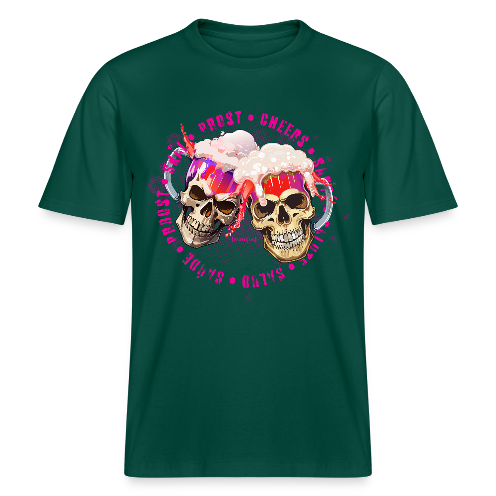 Unisex Bio-T-Shirt mit OKTOBERFEST SKULL GIRL PRINT - Forest