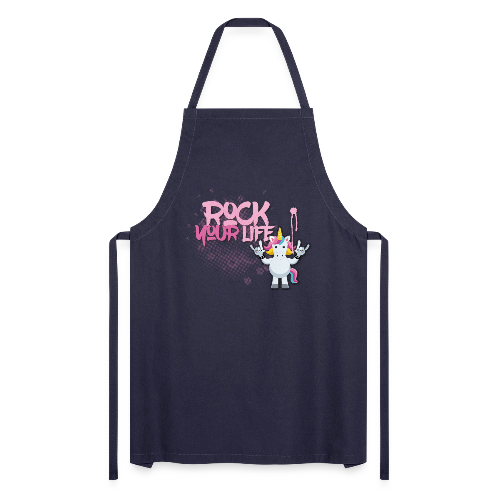 Kochschürze mit ROCK YOUR LIFE PRINT - Navy