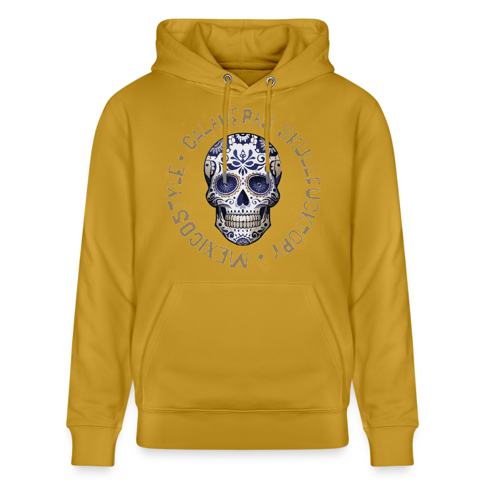 Unisex Hoodie mit CALAVERAS SKULL PRINT - Ocker
