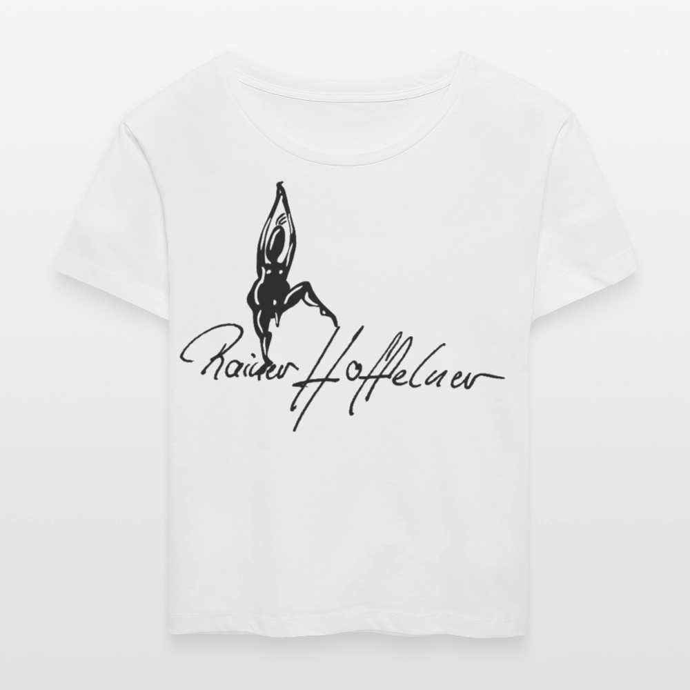 Frauen T-Shirt mit TUSCHEMÄNNCHEN PRINT - Weiß