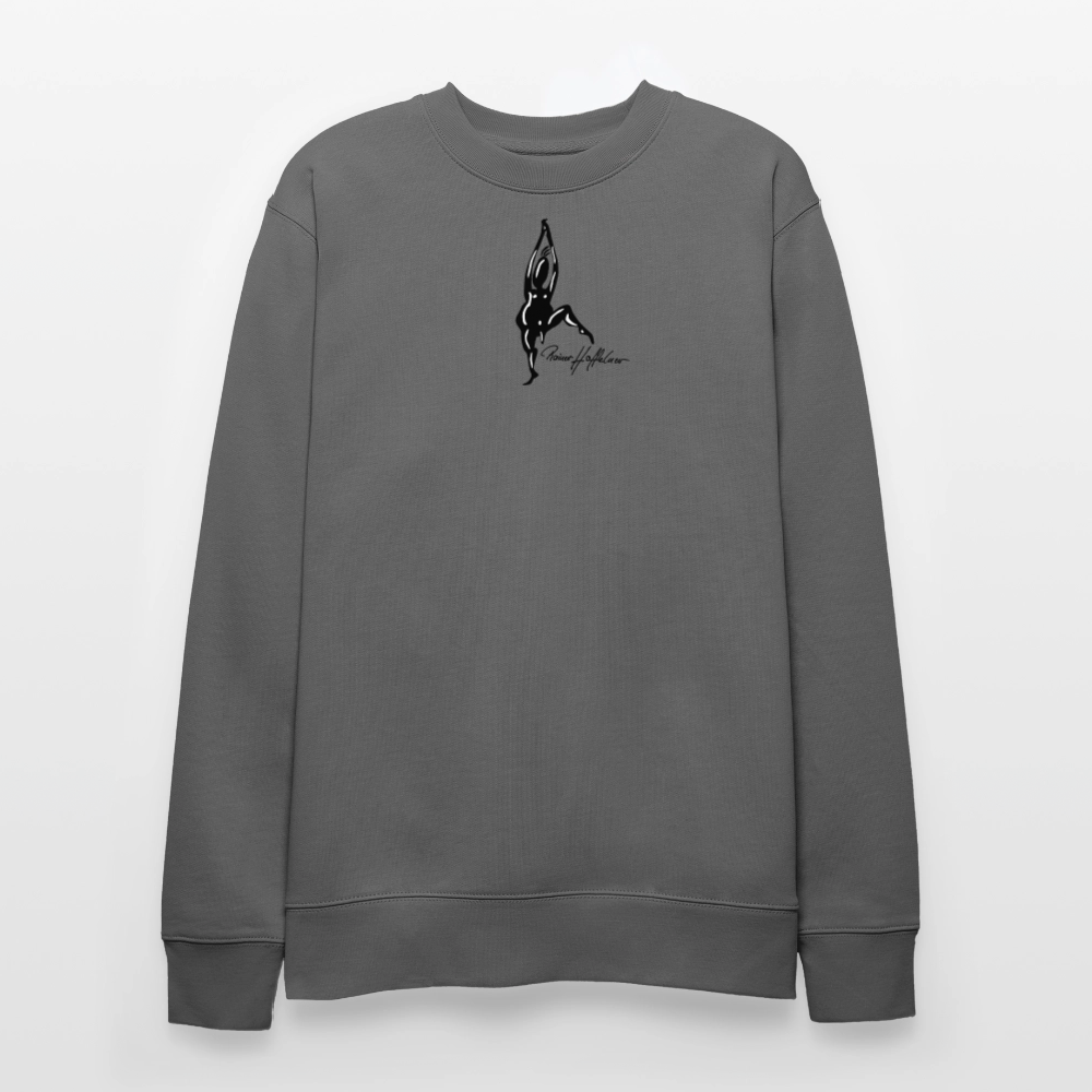 Unisex Bio-Sweatshirt mit TUSCHEMÄNNCHEN PRINT - Anthrazit