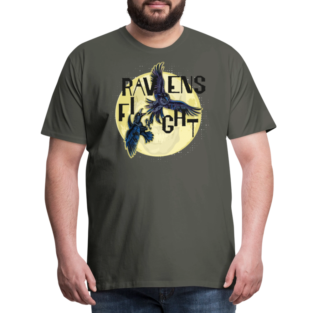 Männer Premium T-Shirt mit RAVENS FIGHT PRINT - Asphalt