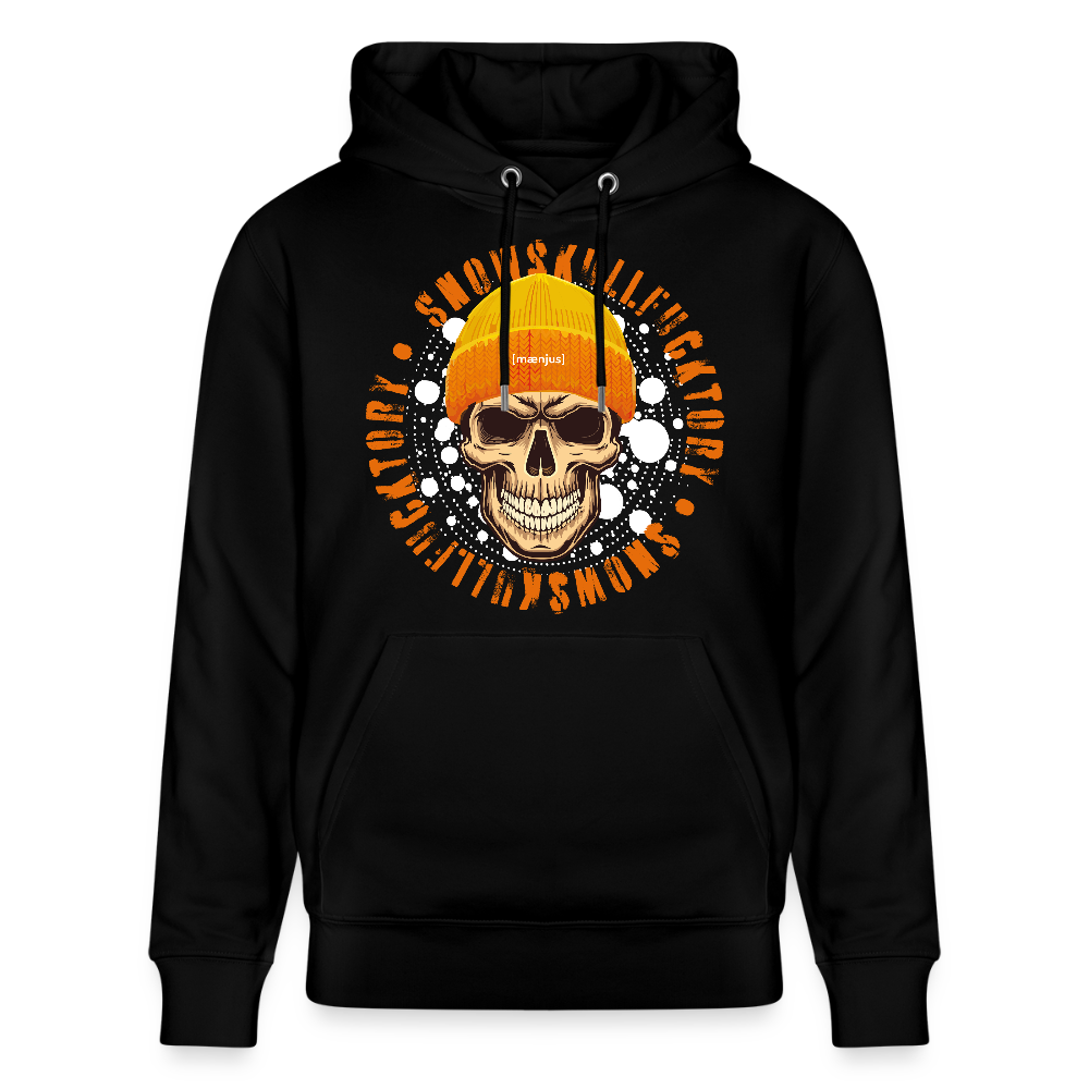 Unisex Bio-Hoodie mit SNOWSKULL FUCKTORY PRINT - Schwarz