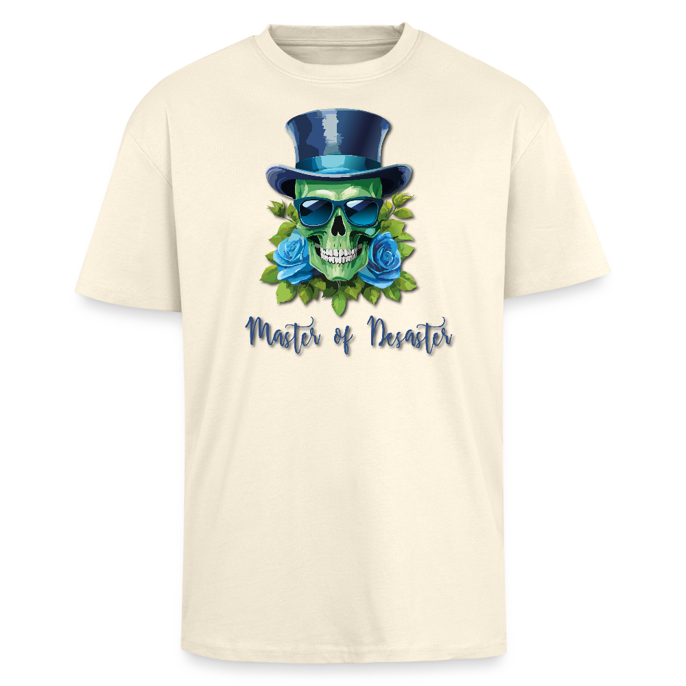 Heavy Oversize T-Shirt mit MASTER OF DESASTER SKULL PRINT - Creme