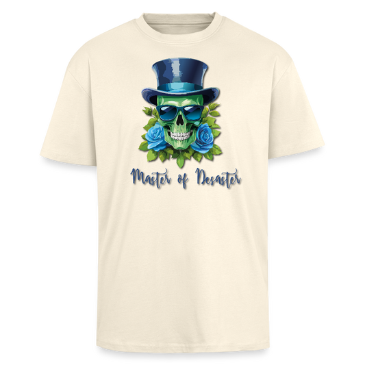 Heavy Oversize T-Shirt mit MASTER OF DESASTER SKULL PRINT - Creme