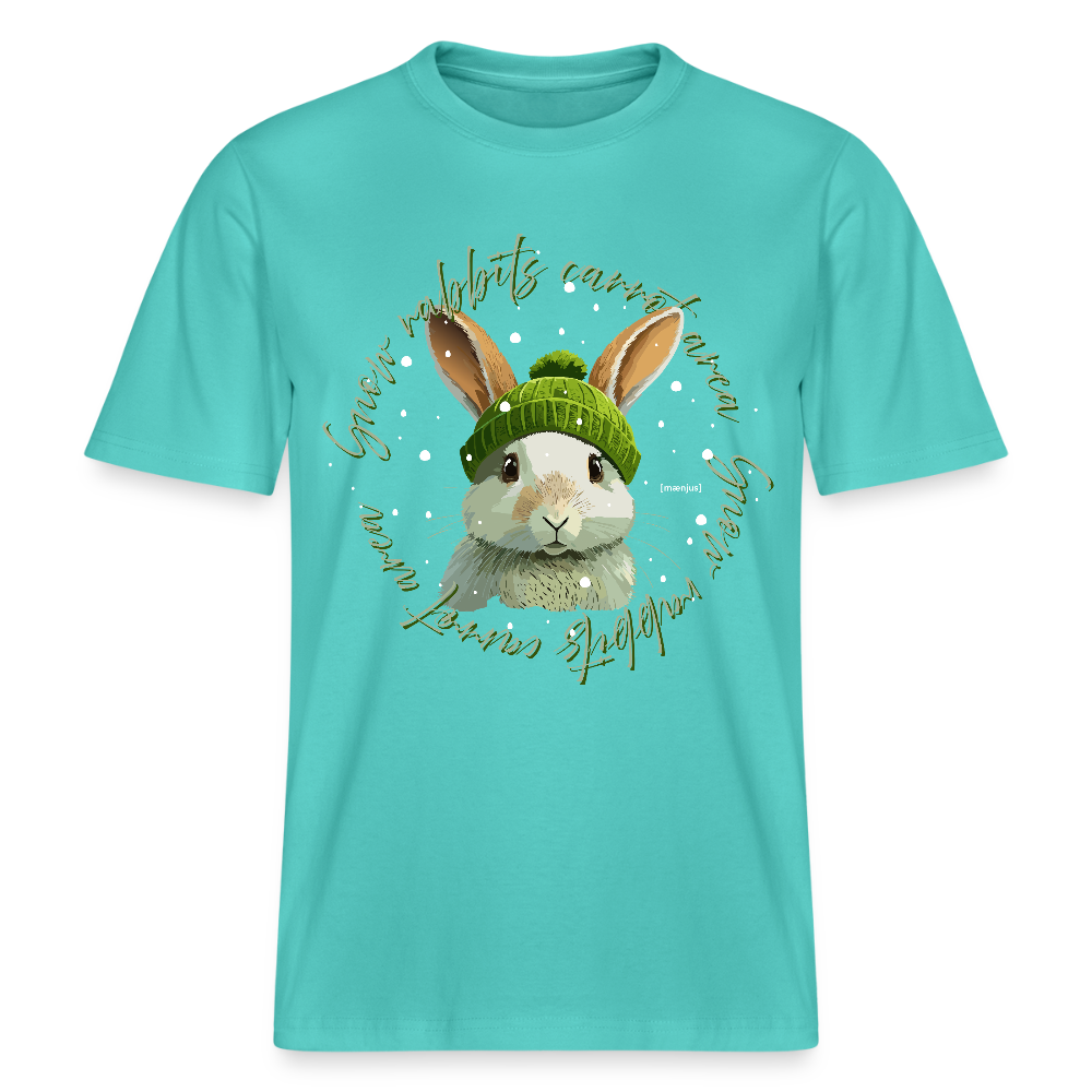 Unisex Bio-T-Shirt mit SNOW RABBITS CARROT AREA PRINT - Poolblau