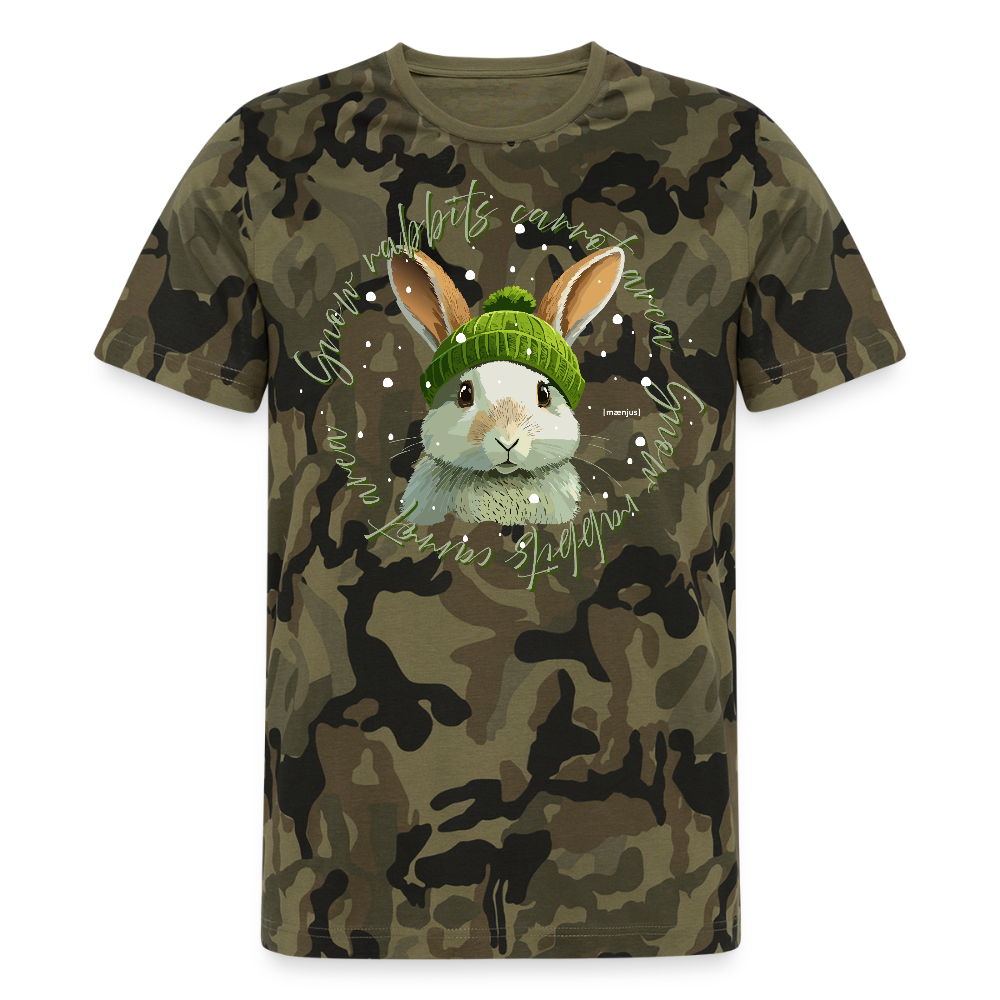 Männer Camo T-Shirt mit SNOW RABBITS CARROT AREA PRINT - Grün camouflage