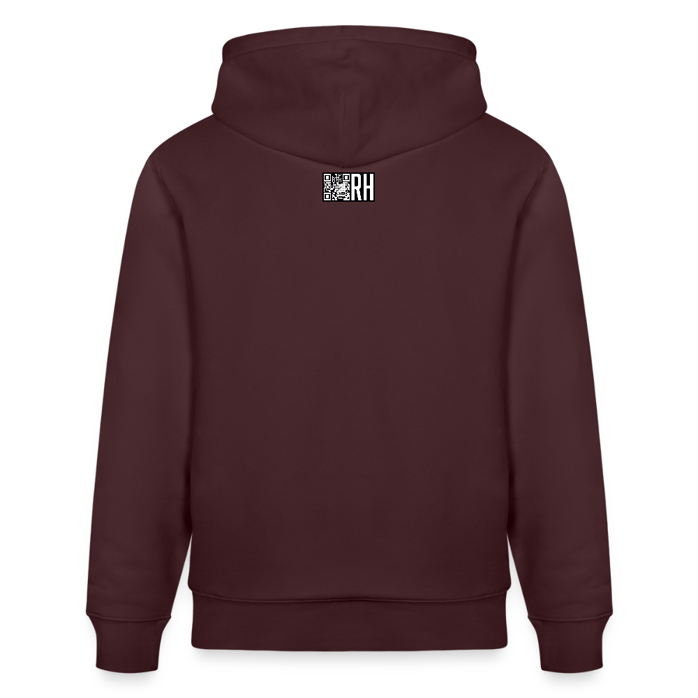 Unisex Bio-Hoodie mit MAENJUS NETWORK FASHION PRINT - Maroon