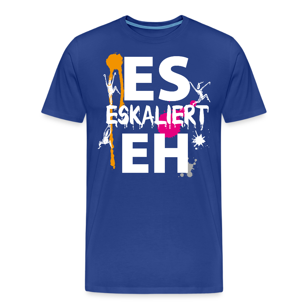 Männer Premium T-Shirt mit ES ESKALIERT EH PRINT - Königsblau