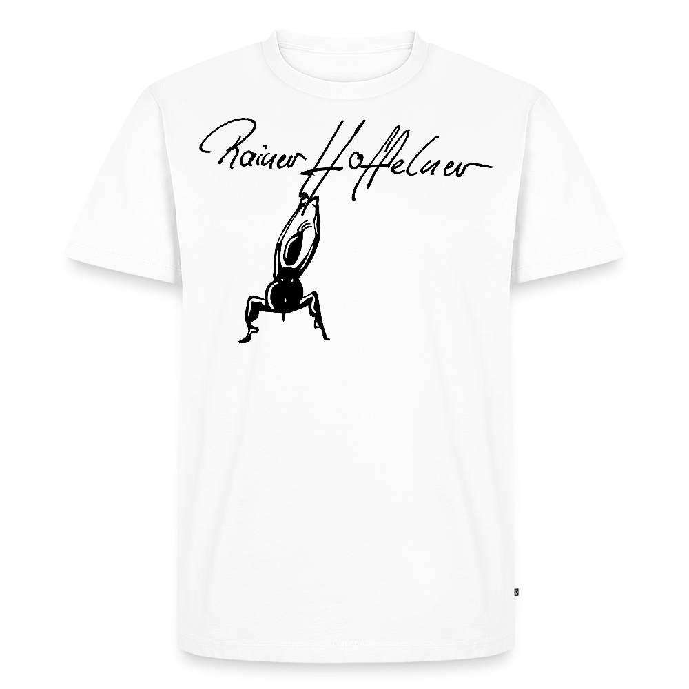 Männer Premium T-Shirt mit TUSCHEMÄNNCHEN PRINT - Weiß