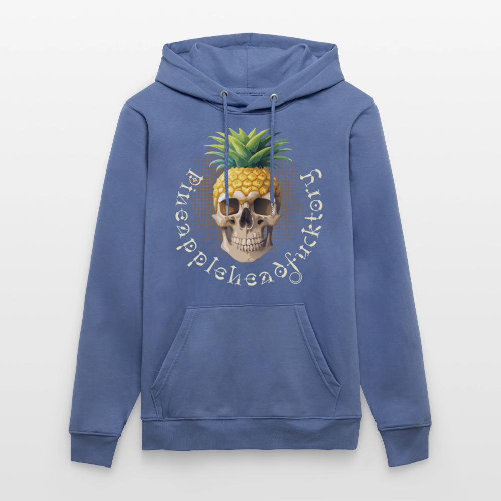 Unisex Hoodie mit PINEAPPLE SKULL PRINT - Blau
