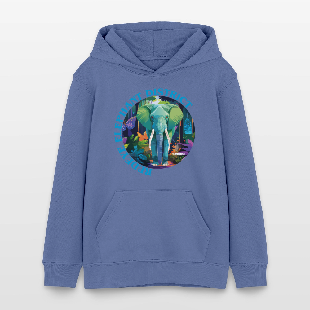 MNJS TEENS Bio-Hoodie mit REDEYE ELEPHANT DISTRICT PRINT - Blau