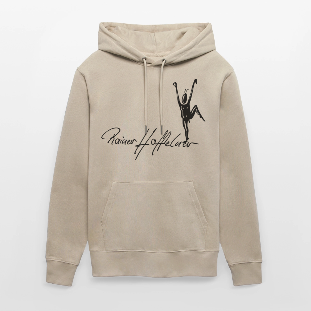 Unisex Bio-Hoodie mit TUSCHEMÄNNCHEN PRINT - Beige