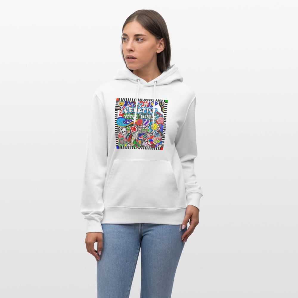 Unisex Bio-Hoodie mit CREATIVE VIRUS INSIDE PRINT - Weiß