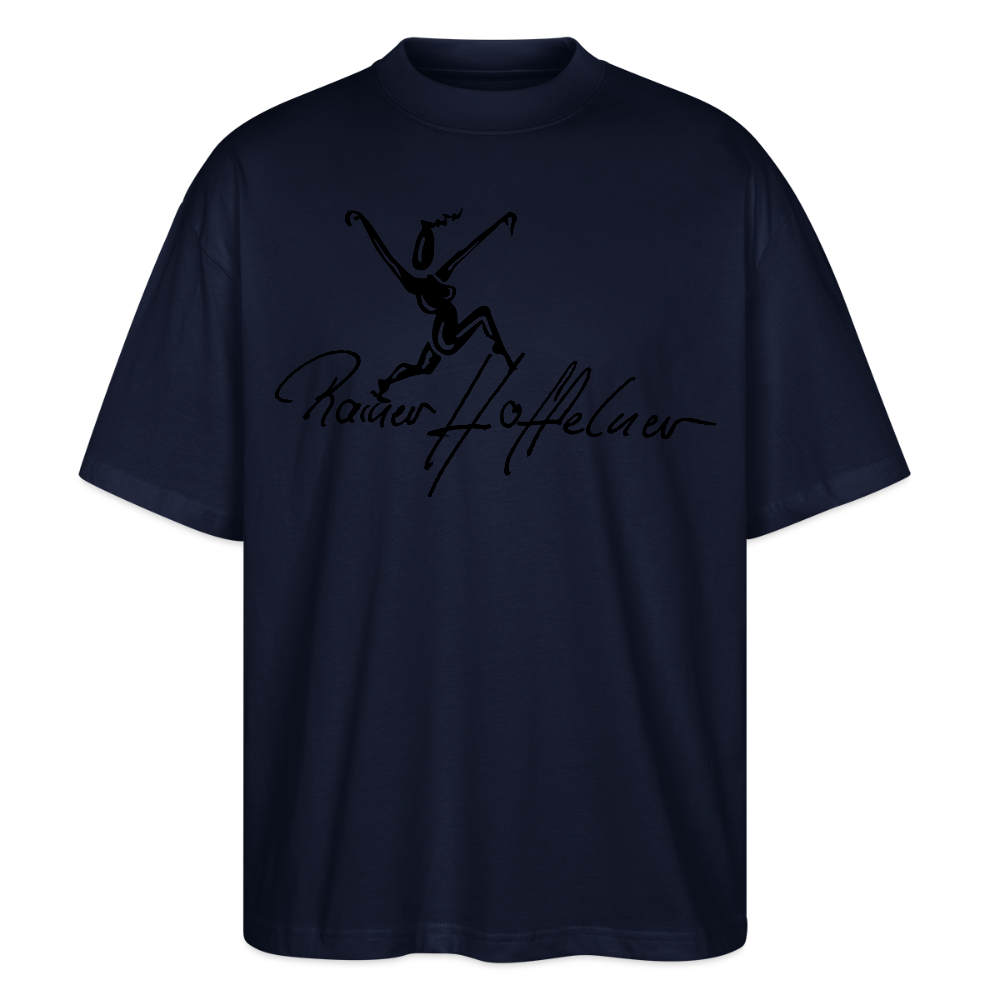 Oversized Unisex T-Shirt mit TUSCHEWEIBCHEN PRINT - Navy