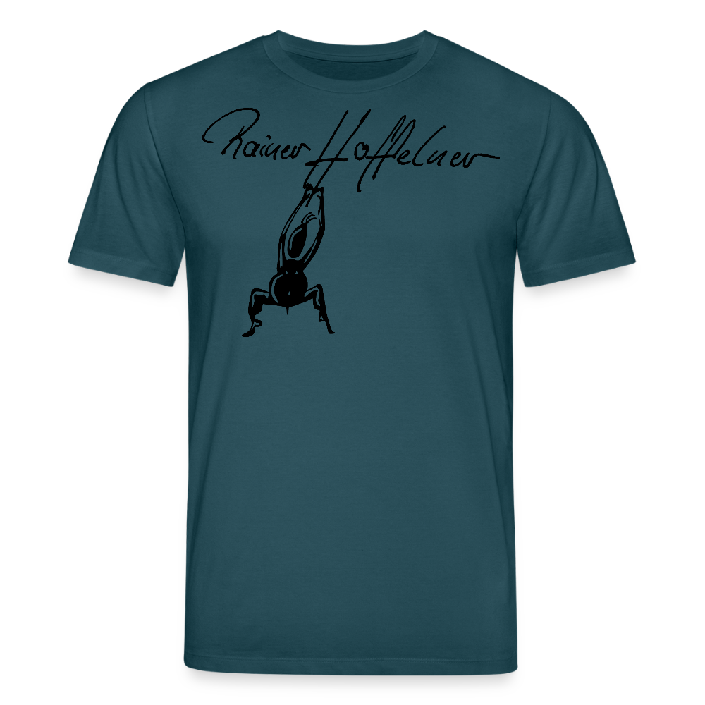 Unisex Bio-T-Shirt mit TUSCHEMÄNNCHEN PRINT - Dunkles Petrol