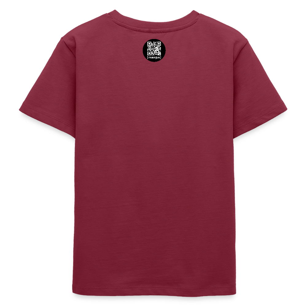 MNJS TEENS Bio T-Shirt mit WELCOME TO THE JUNGLE PRINT - Burgunderrot
