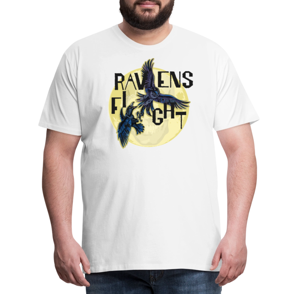 Männer Premium T-Shirt mit RAVENS FIGHT PRINT - Weiß