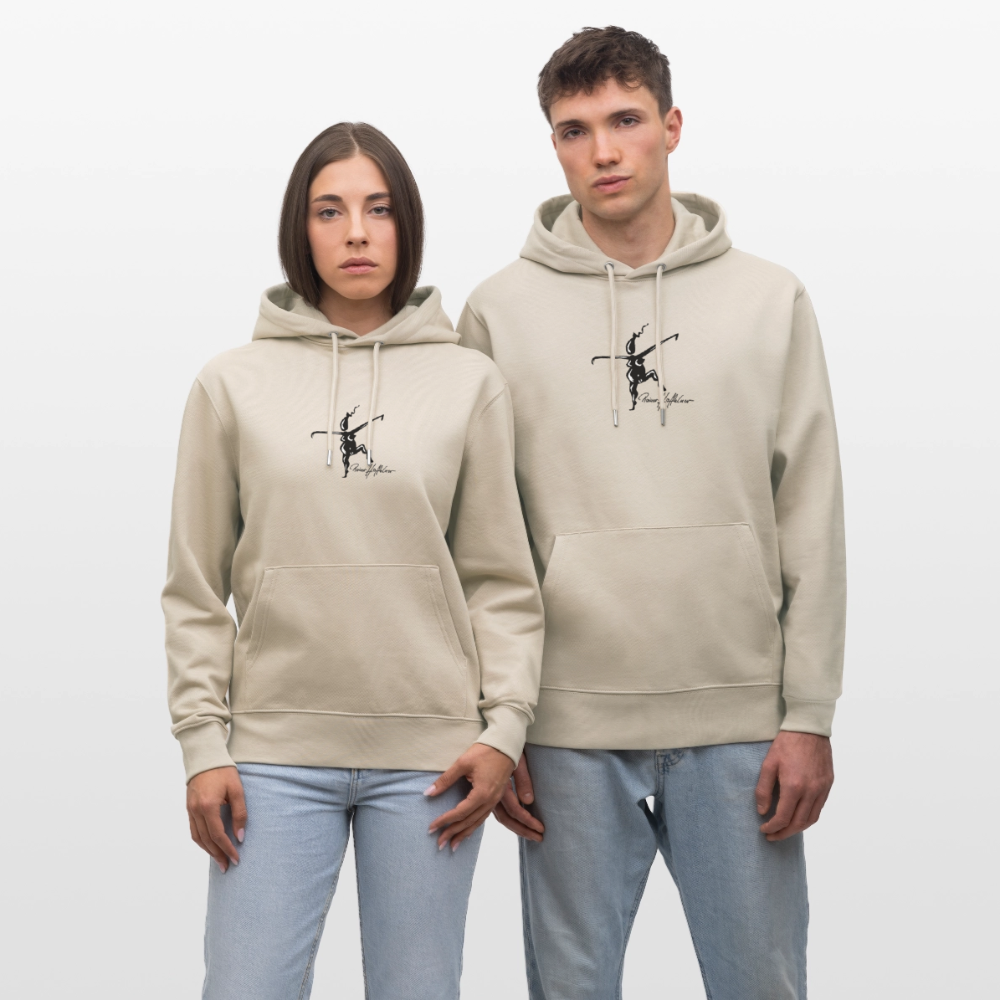 Unisex Bio-Hoodie mit TUSCHEWEIBCHEN PRINT - Beige