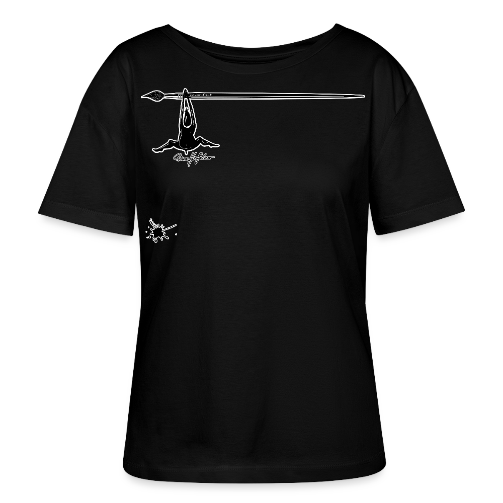 Frauen T-Shirt mit MÄNNLE PRINT - Schwarz