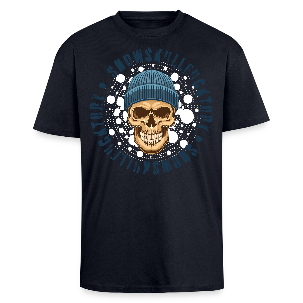 Heavy Oversize T-Shirt mit SNOWSKULL PRINT - French Navy