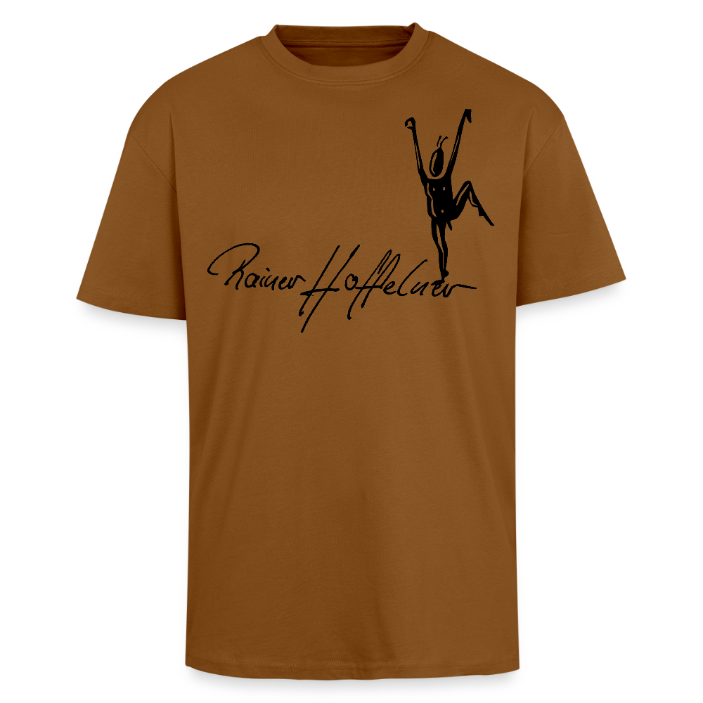 Heavy Oversize T-Shirt mit TUSCHEMÄNNCHEN PRINT - Toffee