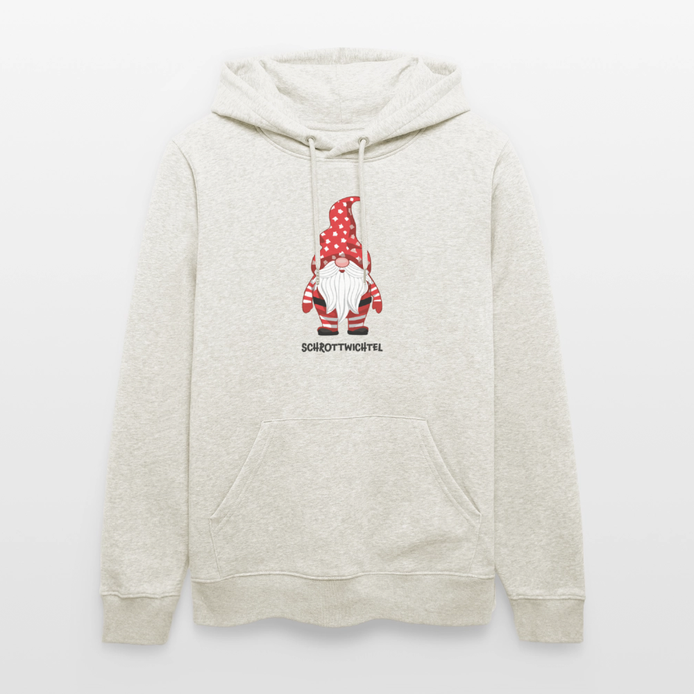 Unisex Bio-Hoodie mit SCHROTTWICHTEL PRINT - Beige meliert
