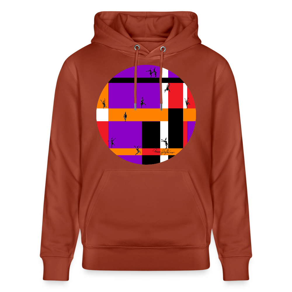 Unisex Bio-Hoodie mit TUSCHEMÄNNCHEN PRINT - Terrakotta
