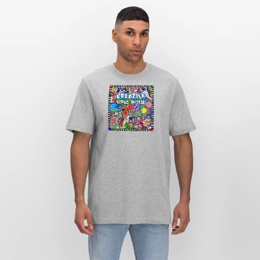 Unisex Bio-T-Shirt mit CREATIVE VIRUS INSIDE PRINT - Grau meliert
