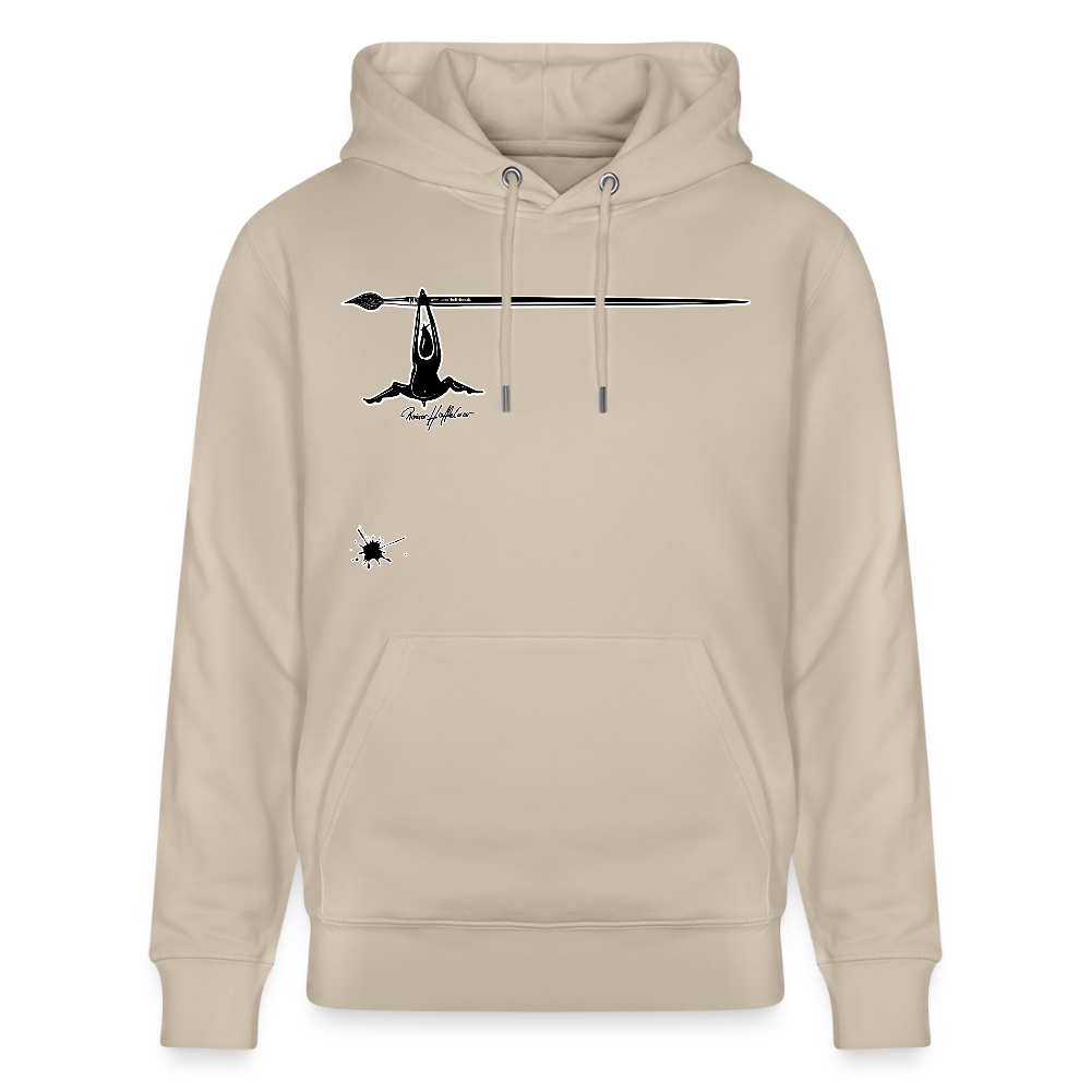 Unisex Hoodie mit TUSCHEMÄNNCHEN PRINT - Beige